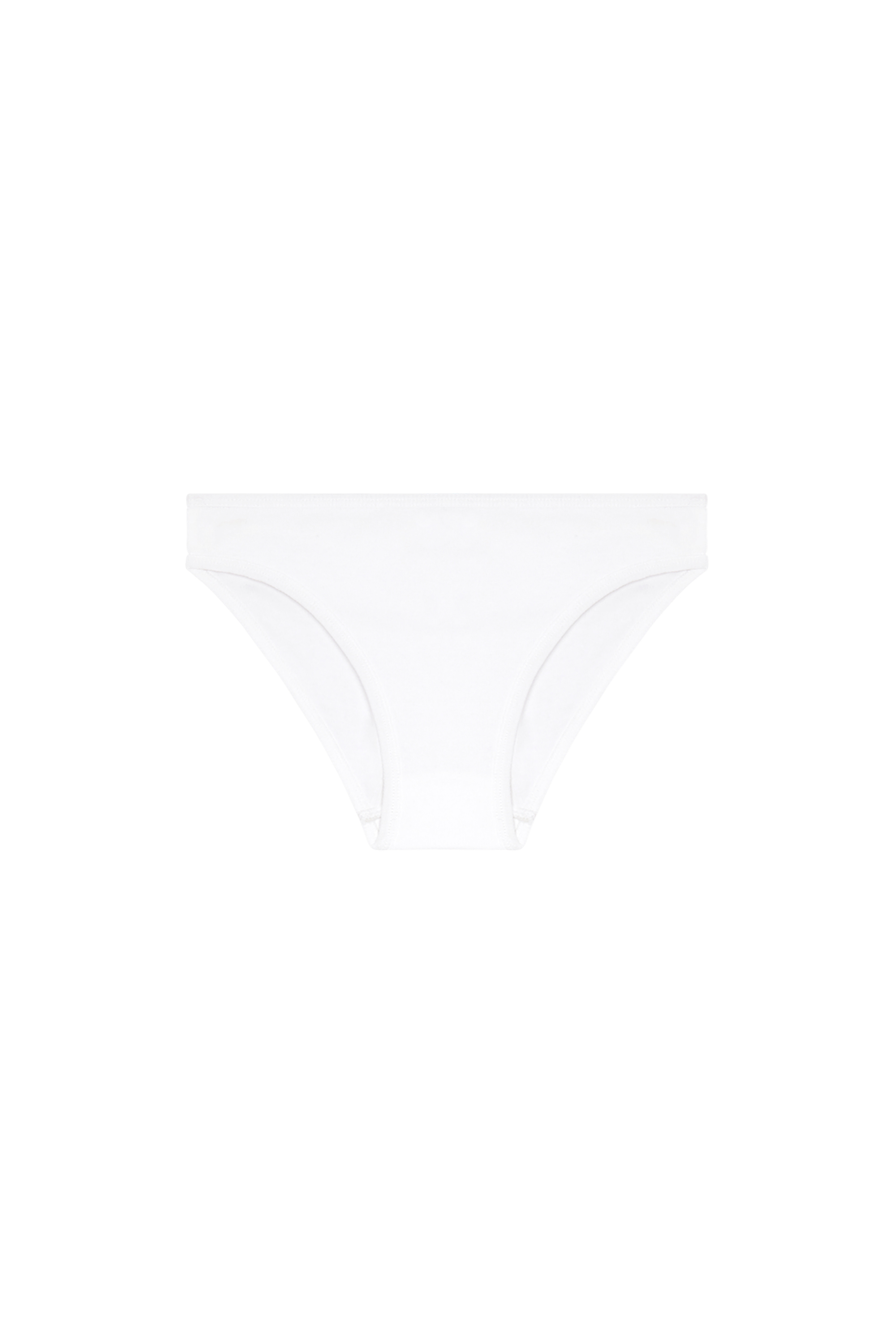 Diesel - UFPN-D-OVAL-HIGH-WAISTED-BRIEF, Damen Gerippte Briefs mit Oval D-Plakette in Weiß - 4