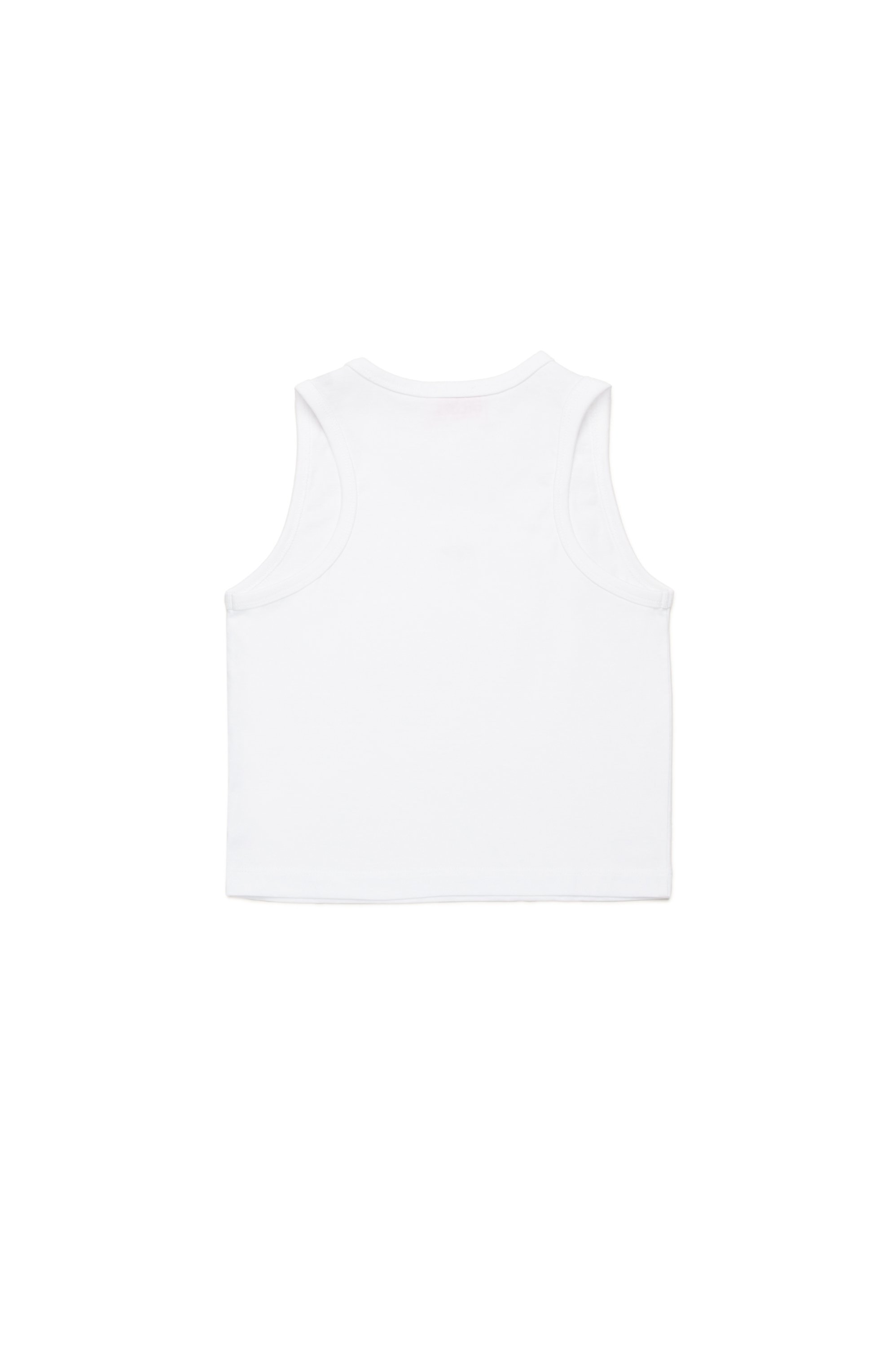 Diesel - TASPYRD, Damen Tanktop mit D-Logo-Patch in Weiß - 2