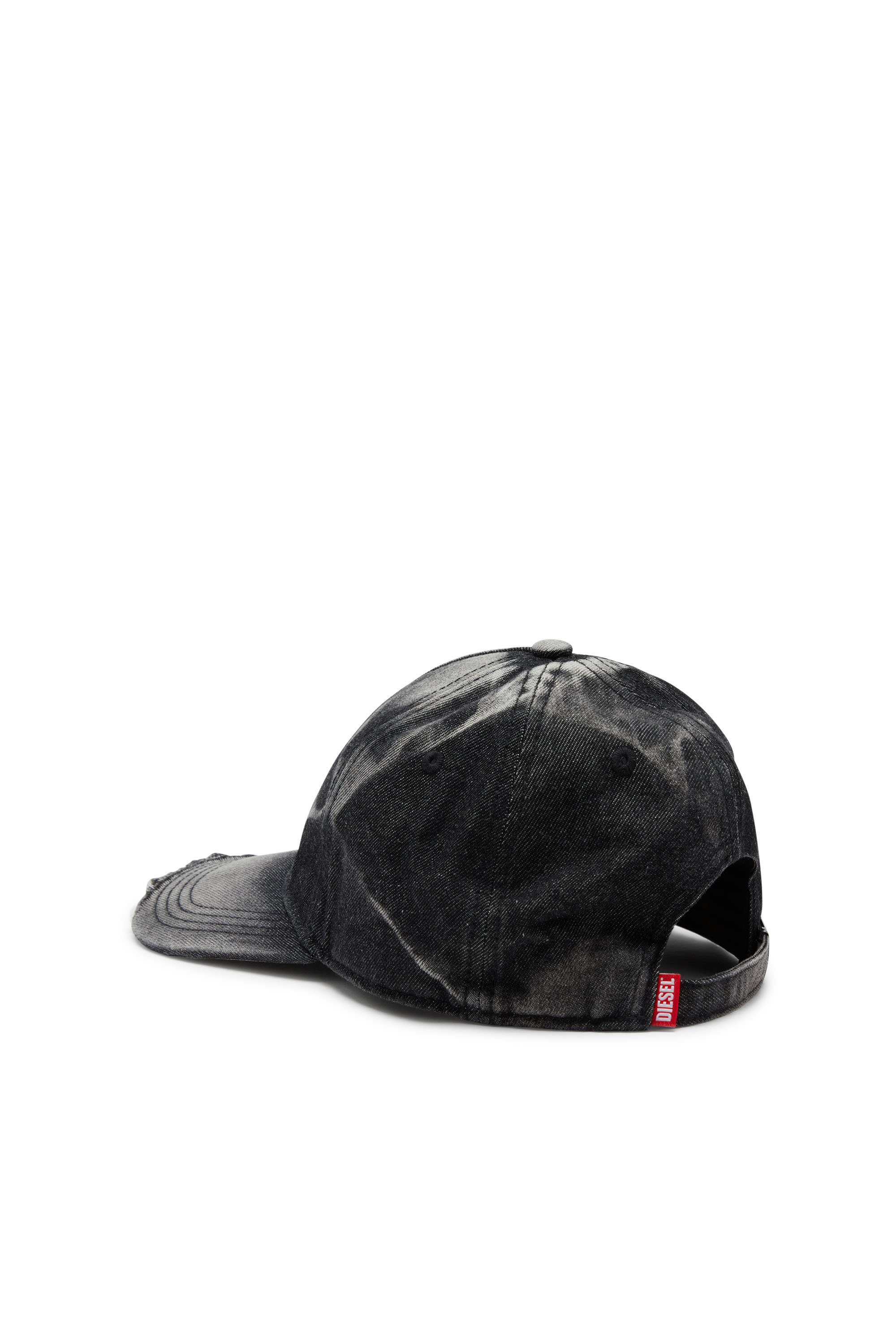 Diesel - C-SEYMON-BLACK, Herren Basecap aus Destroyed-Denim in Schwarz - 3