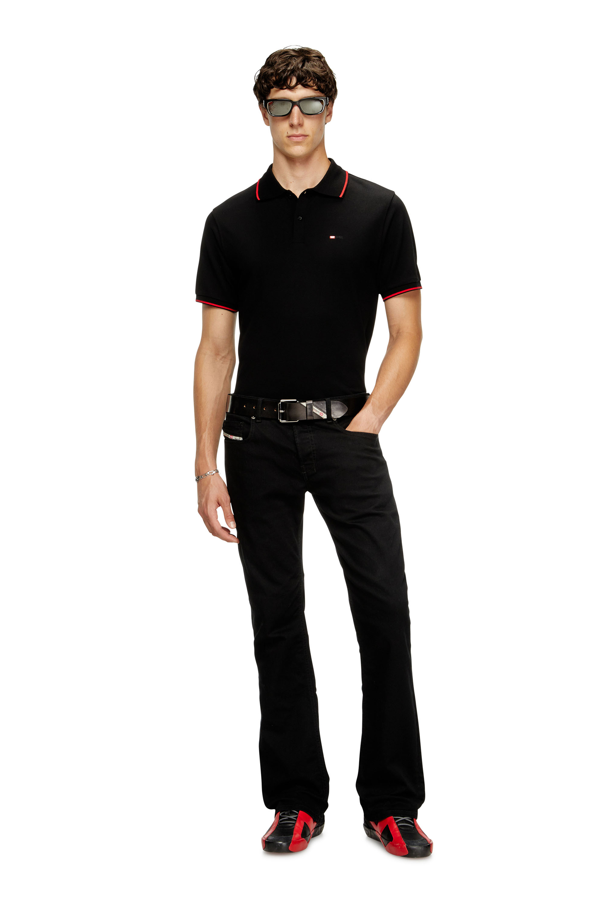 Diesel - T-FERRY-MICRODIV, Herren Poloshirt mit Diesel-Microstickerei in Schwarz - 3