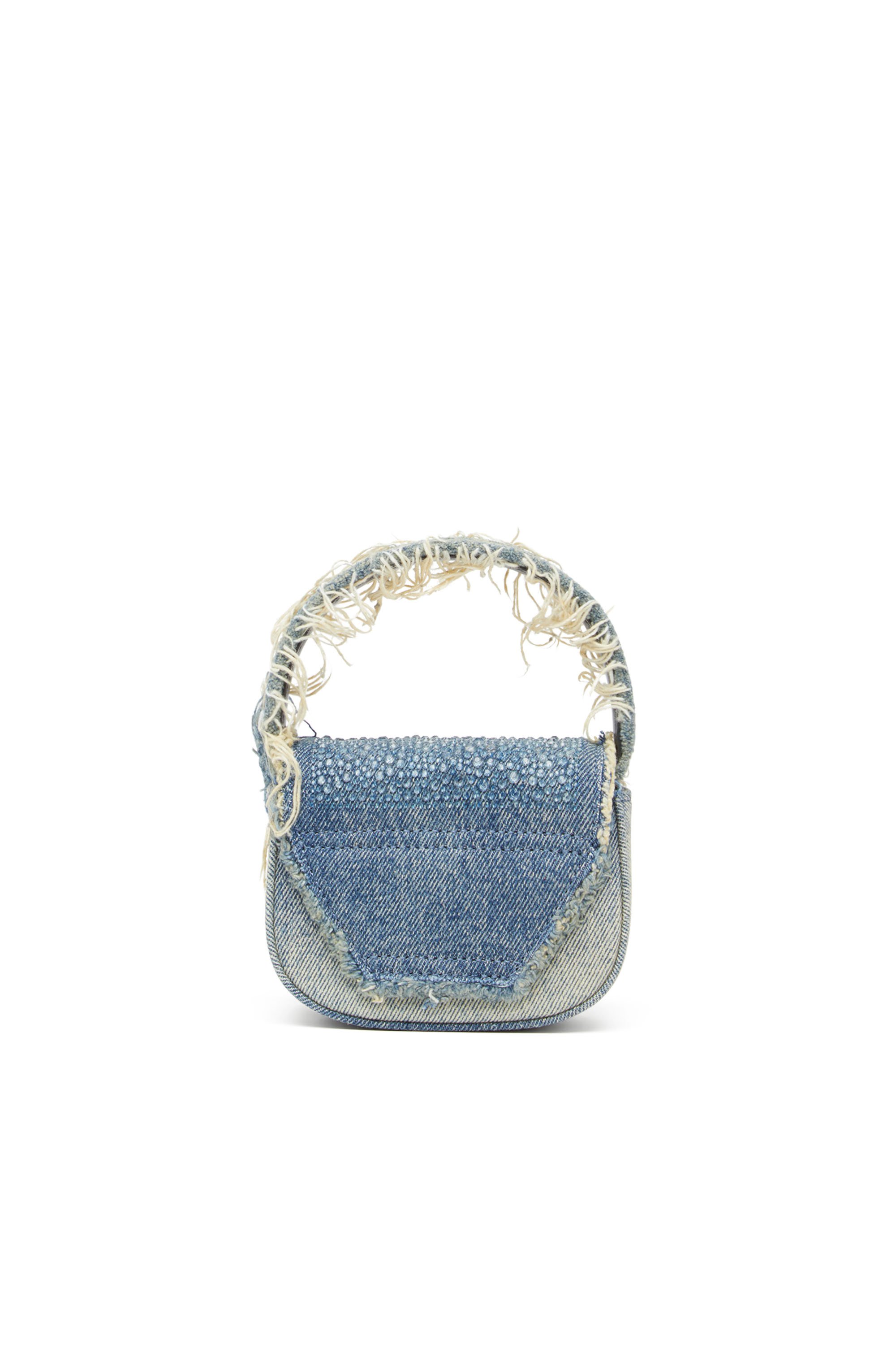 Diesel - 1DR XS, Damen 1DR XS-Ikonische Mini-Tasche aus Denim mit Strass in Blau - 3
