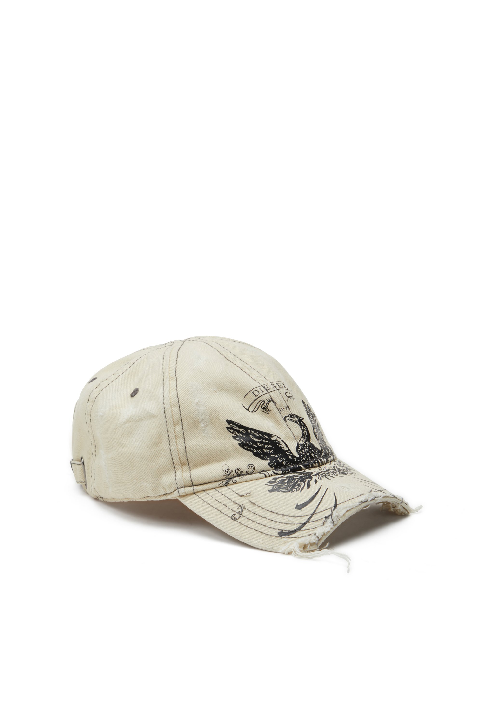 Diesel - C-FENIX, Herren Vielgetragene Basecap mit Phoenix-Print in Weiß - 2
