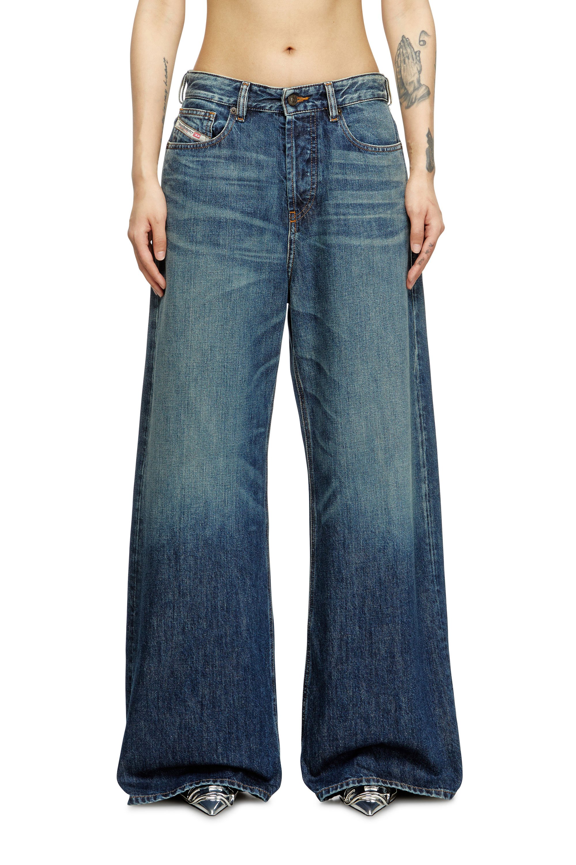 Diesel - Damen Relaxed Jeans 1996 D-Sire 09H59, Dunkelblau - 1